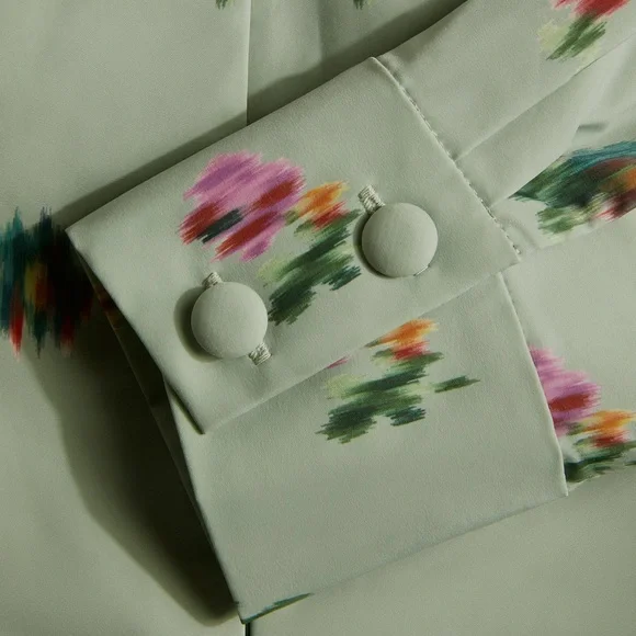 Hill House The Lucienne Dress In Sage Taffeta - Picture 6 of 11